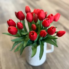 svazek tulipánů (5 ks) - růžovočervená