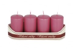 adventní svíce válec 40/70 mm (4 ks) - starorůžová
