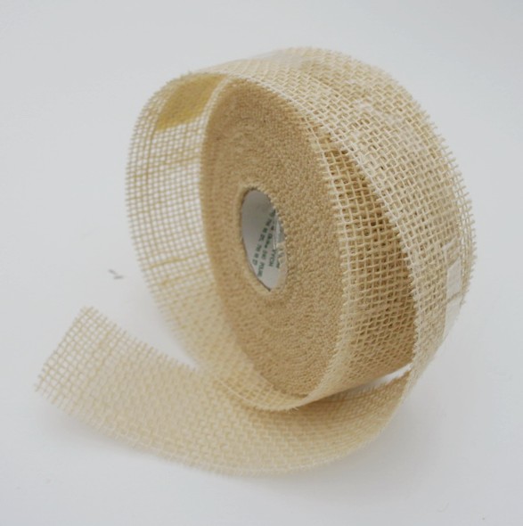 jutová stuha 5 cm x 10 m - bílá - krém