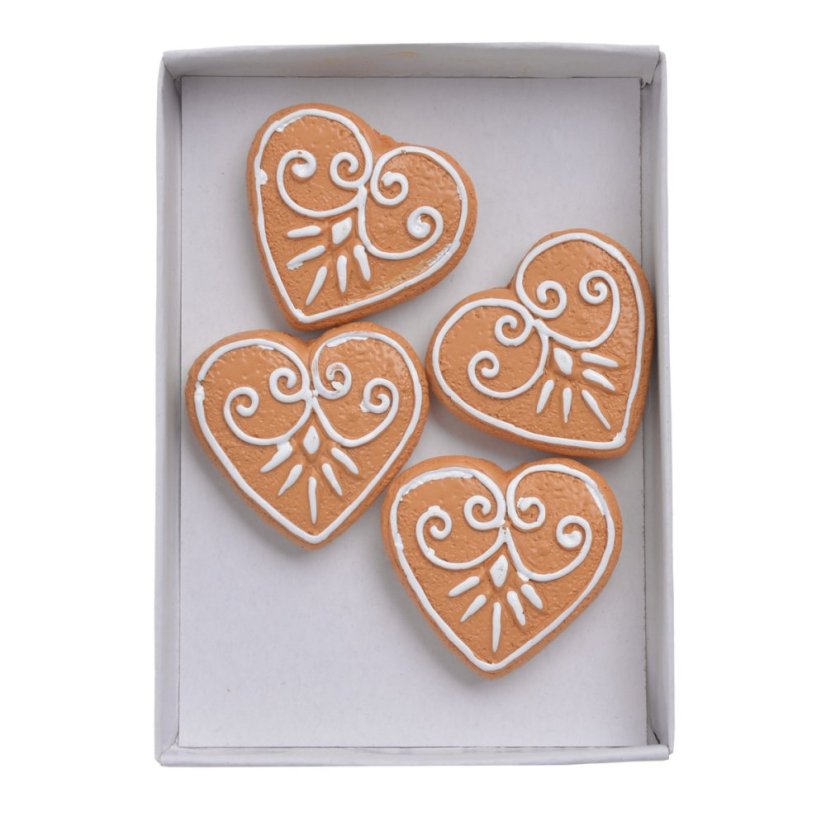 nalepovací perníčky srdce (4 ks)