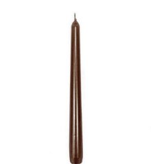 kónická svíce 25 cm - metal hnědá