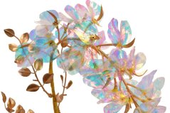 OPALIZZE vistárie 80 cm – iridescentná transparentná