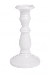 svícen keramika bílá H 18,5 cm