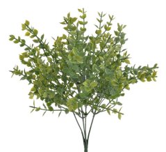 umělá rostlina - trs x5 - zelená/bílá