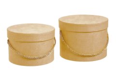 Flowerbox kulatý, sada (2 ks) - okrová