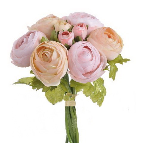 ranunculus svazek - sv. růžová/broskvová