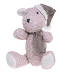 medvídek v čepici 31 cm - růžová