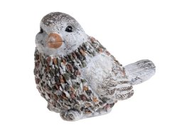 keramická dekorace ptáček 11,5 x 14 cm