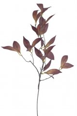 větvička s listy 83 cm - fialová podzimní