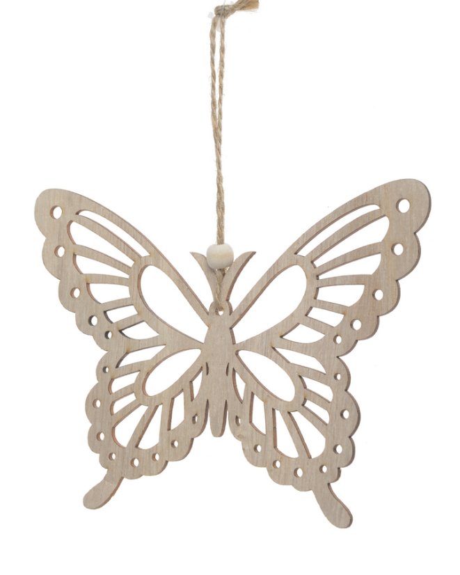 dřevěné výseky motýli (2 ks)