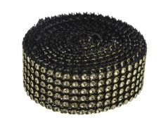 diamantový pás 3 cm x 3 m - černý+žlutý