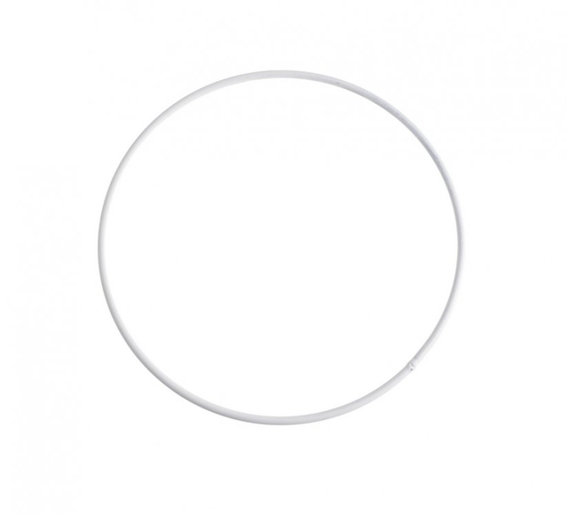 kovový kruh 20 cm - bílá
