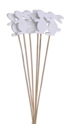 zajíčci, zápich - bílá (6 ks)