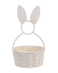 košík s uchem - zajíc - bílá