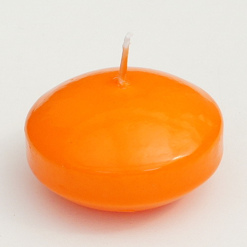 plovoucí svíčky - čočky (6 ks) - oranžová
