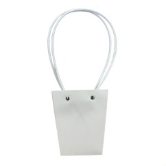 floristická taška s uchy - bílá