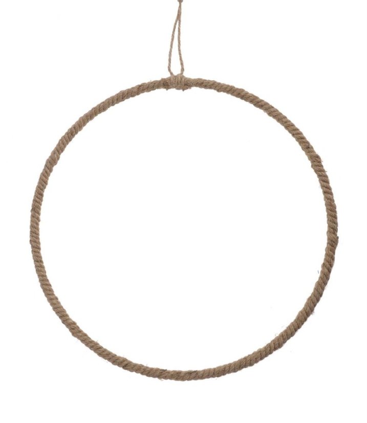 obruč - kruh 30 cm - s jutovým provazem