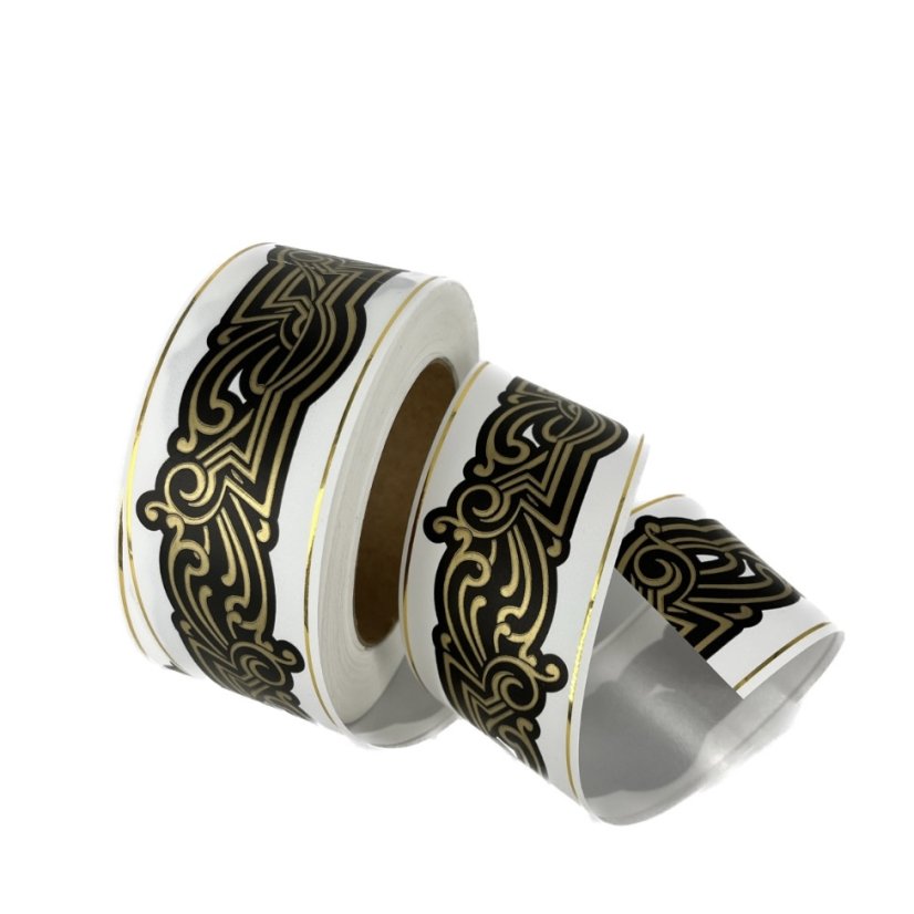 stuha pohřební 5 cm (50y) matná, bílá / černá