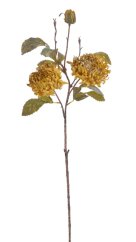 chryzantéma vintage 82 cm - žlutá teplá