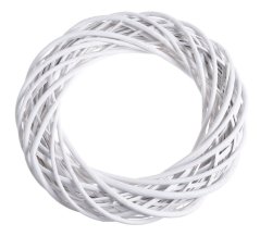 věnec z proutí 40 cm - bílá