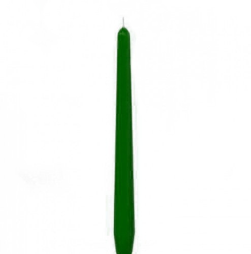 kónická svíce 25 cm (2 ks) - zelená tmavá