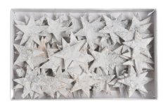 hvězdy 4 cm bělené (80 ks)