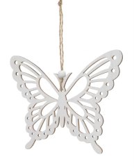 dřevění motýli (2 ks) - bílá/přírodní