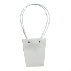 floristická taška s uchy - bílá