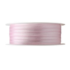 atlasová stuha 3 mm x 20 m - světlá růžová
