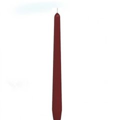 kónická svíce 25 cm - metal karmínová mat