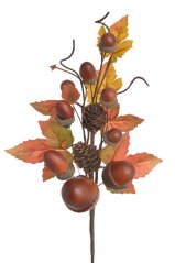 podzimní větvička s žaludy