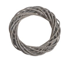 věnec z proutí 25 cm - šedá