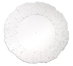 talíř flower 33 cm - transparent