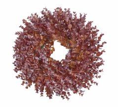 věnec eukalyptus 36 cm - červená