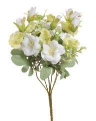 eustoma buket - mix bílá/sv. zelená