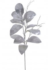 větvička ficus 86 cm - stříbrná