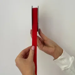tkaná rypsová stuha 1,8 cm (10 m) - červená