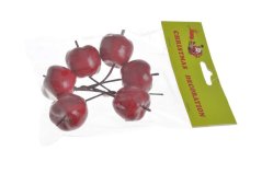 jablíčka na stopce 4 cm (6 ks) - červená