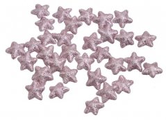 hvězdičky glitter - starorůžová