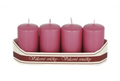 adventní svíce válec 40/70 mm (4 ks) - starorůžová