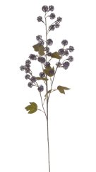 umělá rostlina s květy a listy 94 cm - fialová