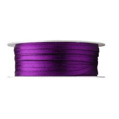 atlasová stuha 3 mm x 20 m - fialová tmavá