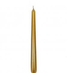 kónická svíce 25 cm - metal zlatá