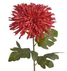 chryzantéma 72 cm - červená s oranžovým podbarvením