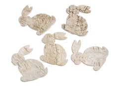 bříza - zajíčci 6 x 4,5 cm (36 ks)