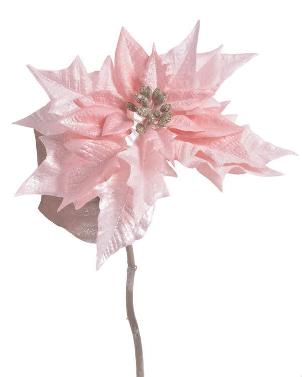 třpytivá vánoční hvězda 32 cm - růžová