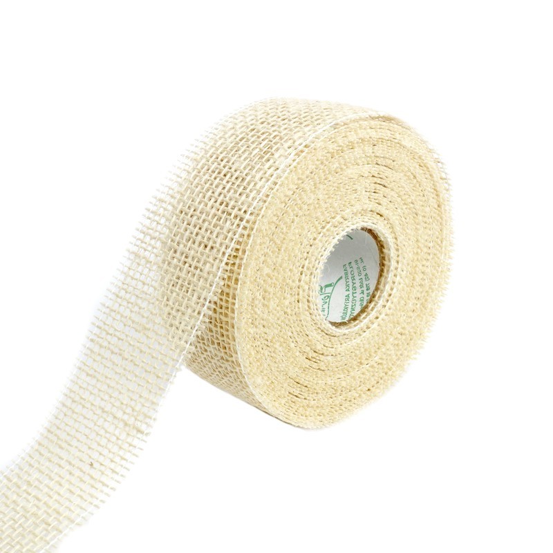 jutová stuha 5 cm x 10 m - bílá - krém