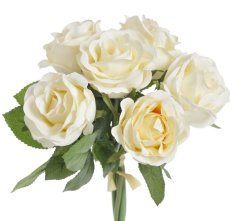 růže 7 cm (6 ks) - krémová