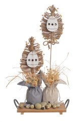 pytlík zajíc - šedá, krém, béžová