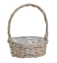 koš oválný s uchem a igelitem 22 cm